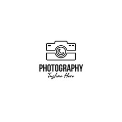Creative moon photography logo design illustration idea