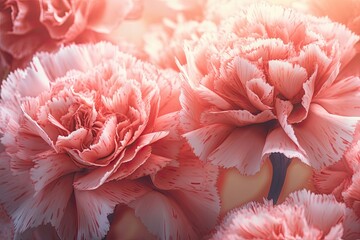 Carnations floral background. Generative AI