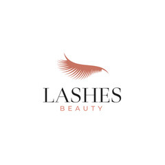 Creative eye lashes logo design illustration idea