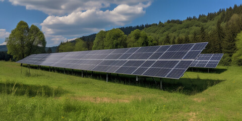 Generative ai illustration. Green energy.