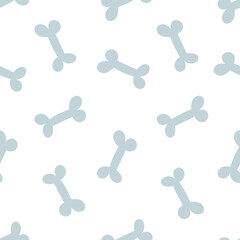 seamless pattern with cartoon bones. colorful vector for kids. hand drawing, flat style. baby design for fabric, print, textile, wrapper