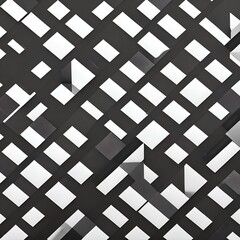 A geometric design with diamonds and rectangles arranged in a houndstooth pattern, in shades of black and white3, Generative AI
