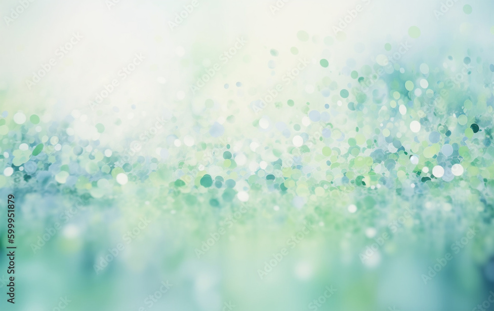 Fototapete green bokeh abstract light background with defocused lights and shadow. generative ai