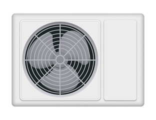 Air conditioner isolated on white background. Vector illustration.
