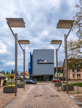 Villingen-Schwenningen, Germany - April 30, 2023: Blue Boxx kinos - a german cinema in Villingen, Baden Wurttemberg