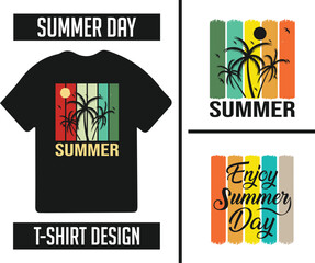 Summer t shirt design, summer vibes t-shirt design, summer day typography t-shirt design, Sunny day t-shirt, Summer vibes vector.