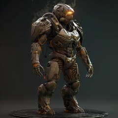 Sci fi humanoid cyborg