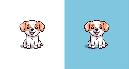 cute dog sticking her tongue out cartoon icon illustration. animal nature icon concept isolated premium.