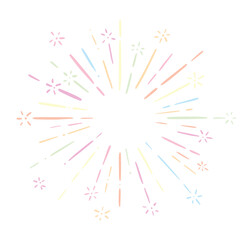 Hand Drawn illustration of colorful effect line