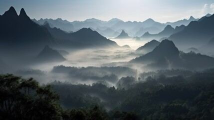 Fototapeta premium Misty Mountains