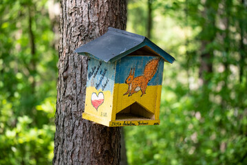 wooden bird house