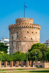 White tower on Thessaloniki embankment, Greece