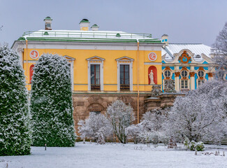 Catherine park in winter, Tsarskoe Selo (Pushkin), St. Petersburg, Russia