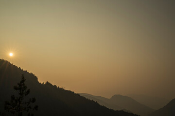 sunrise in the mountains