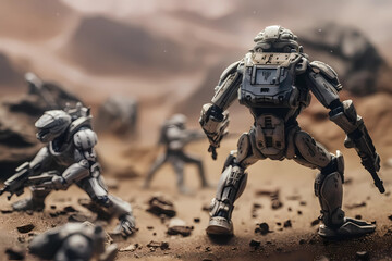 Futuristic war machines, Generative AI, robotic term