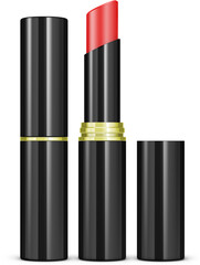 Lipstick Stick Glossy Plastic Packaging 3D Rendering