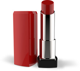 Lipstick Stick Glossy Plastic Packaging 3D Rendering