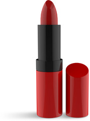 Lipstick Stick Glossy Plastic Packaging 3D Rendering