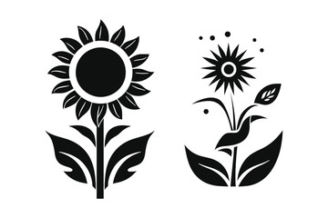 sunflower illustration Minimal Vector Logo Design Tshirt Sublimation Illustration tattoo design