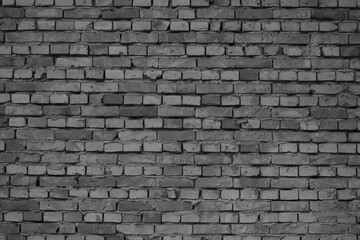 Old brick wall in black and white
