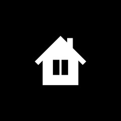 House Home Simple  icon isolated on black background