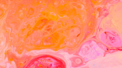 Abstract colorful background. Fluid art background with pink and orange colors