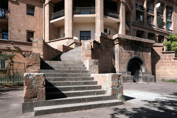 View of Composer's House (good example of Armenian architecture) on sunny day. Yerevan, Armenia.