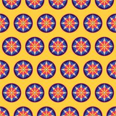 Indian traditional floral pattern. Seamless mandala pattern background. Vector artistic colorful style saree pattern background.