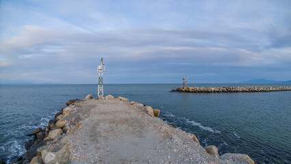 old pier in the sea