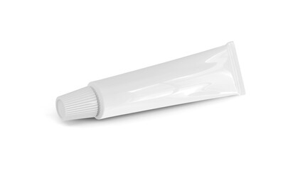 Soft Plastic Cosmetic Lotion Cream Toothpaste Tube Packaging Isolated 3D Rendering