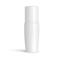 White Plastic Cosmetic Bottle with Lid 3D-Illustration