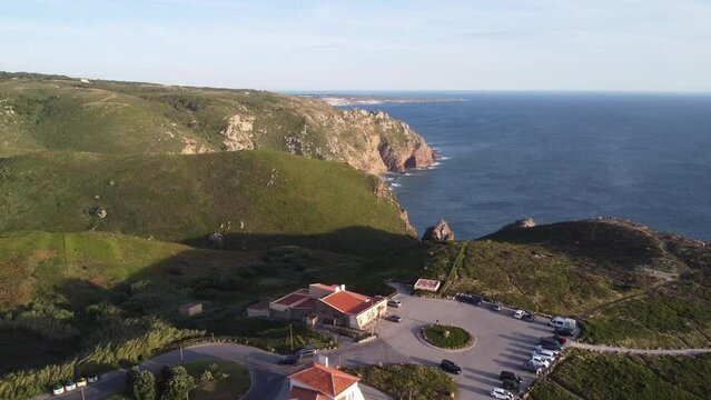 Sights of Cape Roca, Sintra, Lisbon, Portugal, Europe - Cabo da Roca cinematic view