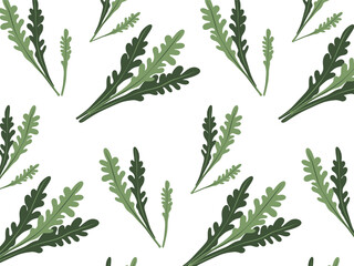 fresh greens, pick for food, pattern seamless, vector illustration