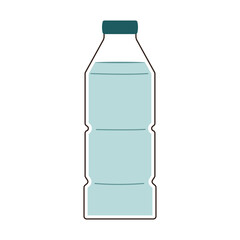Water Bottle isolated on white background. Vector illustration.