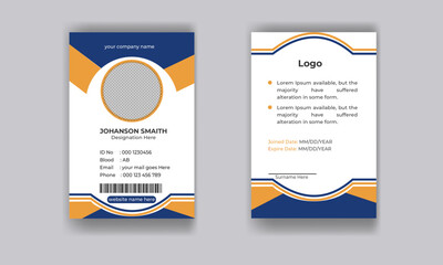 simple employee business name card template vector, Creative Corporate Business identity card 