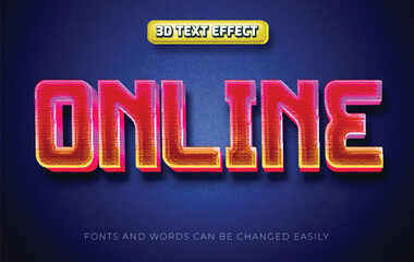 Naklejka na ściany i meble Online 3d editable text effect style