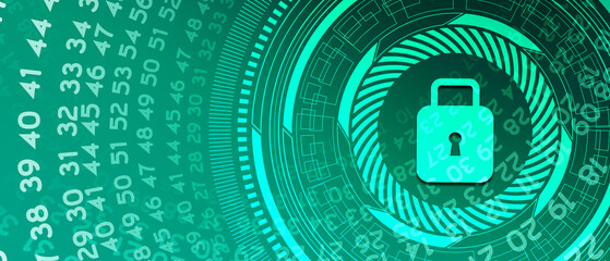 Technology security concept. Modern safety digital background