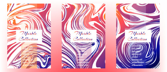 Colorful vector gradient marbling texture, watercolor abstract background. Ebru. Marbled design template for poster, flyer, layout, identity, brochure. 