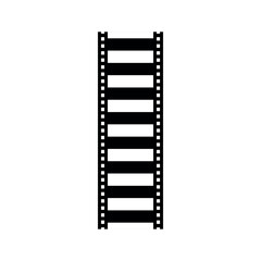 Movies Flim background with Flim roll. Film Strip icon. Film tape vintage icon isolate