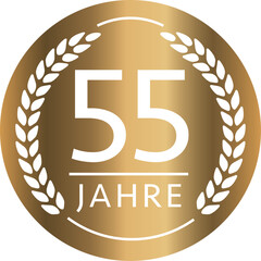 Button 55 Jahre Gold