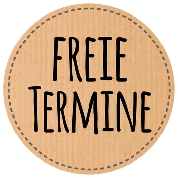 Button Freie Termine recyclingpapier zerkratzt