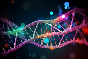 DNA methylation and epigenetics. DNA, background Generative AI