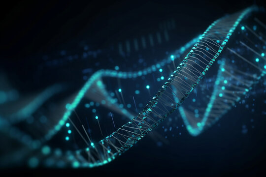 DNA translation process. DNA, background Generative AI