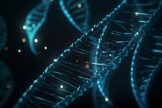 DNA repair mechanisms. DNA, background Generative AI