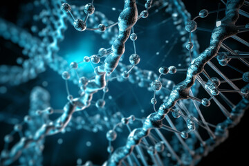 DNA and proteomics. DNA, background Generative AI