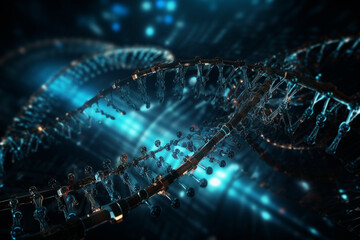 DNA and synthetic biology. DNA, background Generative AI