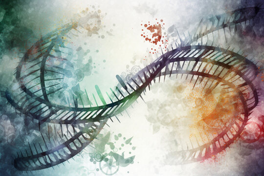 DNA barcoding and biodiversity. DNA, background Generative AI