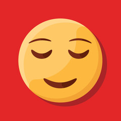 Fototapeta premium Peaceful Smiley Face Emoji