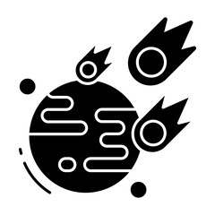 An icon design of meteorite 