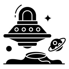 Trendy vector design of space capsule